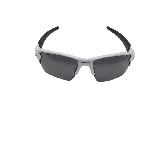 Unisex Oakley Flak 2.0 XL (Small) 3P White Frames Prizm Black Lens , Light Scratches On Lens (NA)