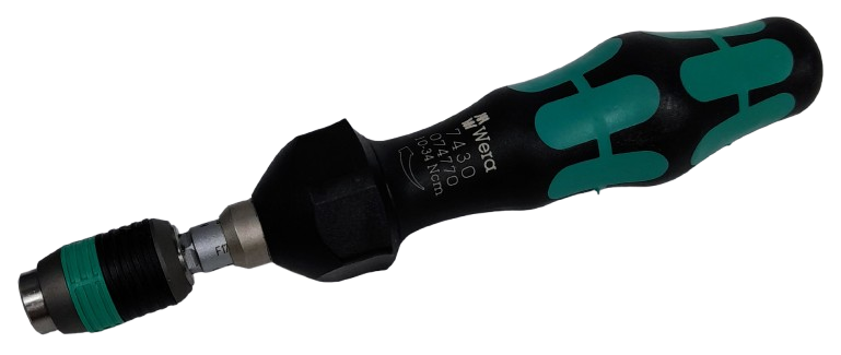 Wera 05074770001 7430 Adjustable Hex Torque Screwdriver 0.1 → 0.34Nm Like New