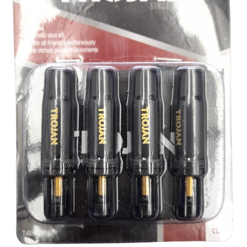 Trojan Tyre Deflators 4 Piece Set TJQ26277 (LN)