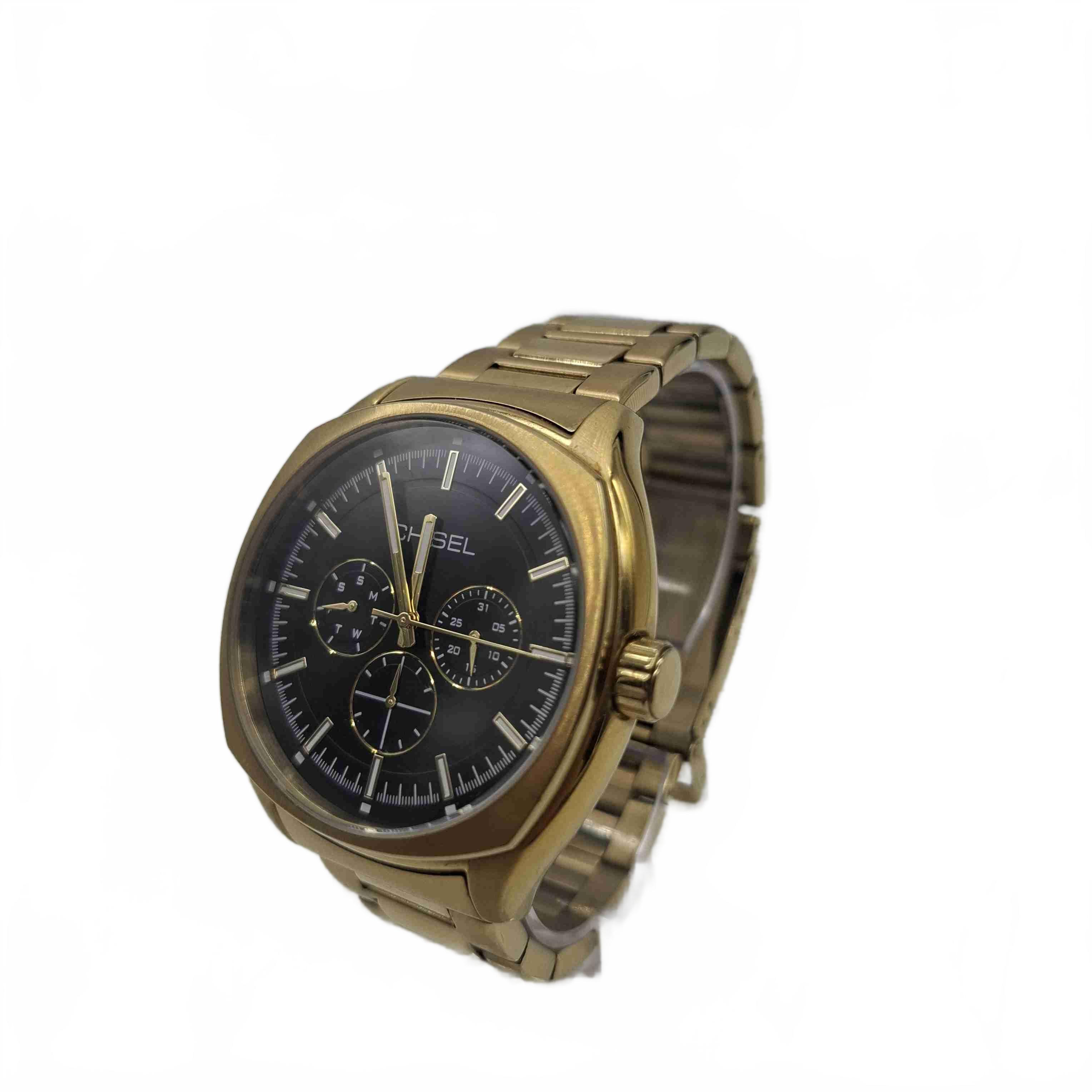 Chisel Mens Gold Stainless Steel Analog Watch (1432498)