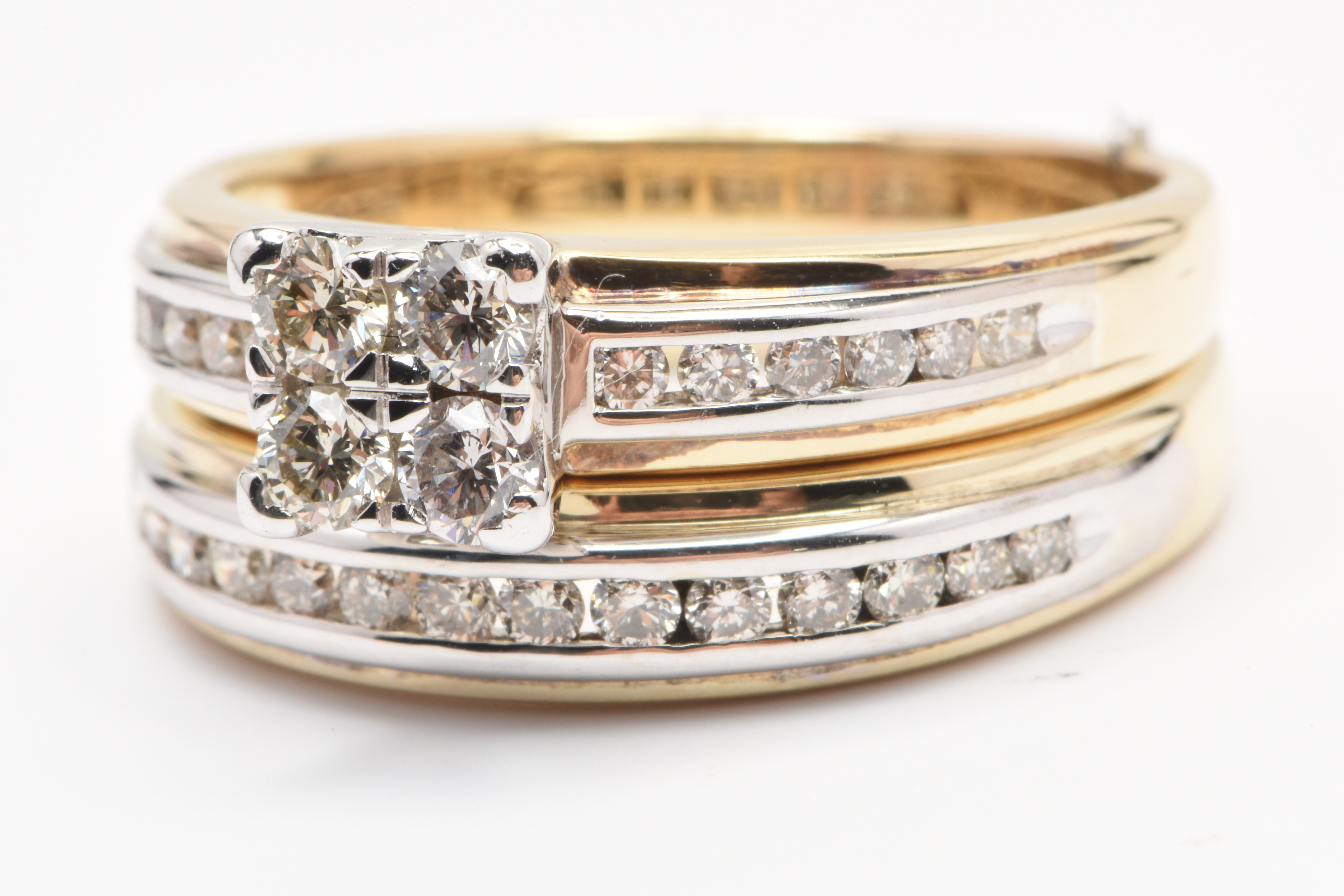 Ladies 9ct Yellow & White Gold 0.78ct TDW 0 1/2 With Valuation (NG)