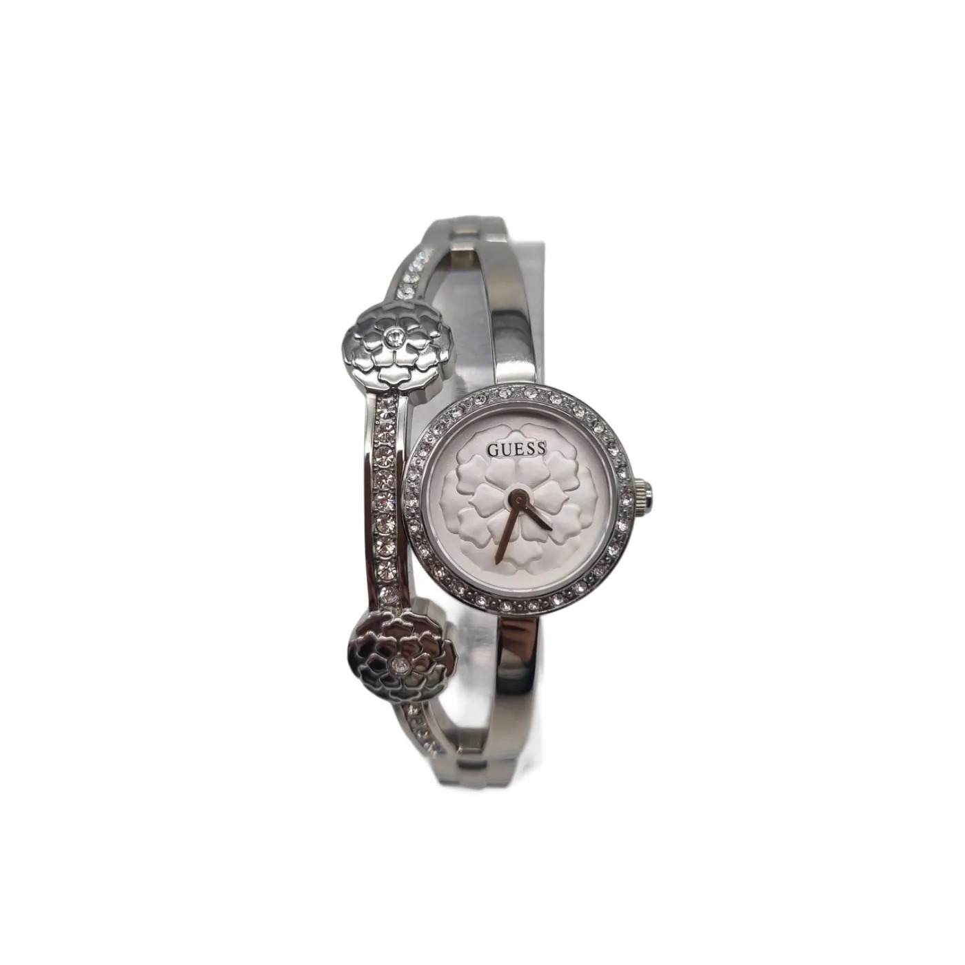 GUESS Ladies Silver-Tone Analog Watch GW0756LI with Box and Links (WR1400727)