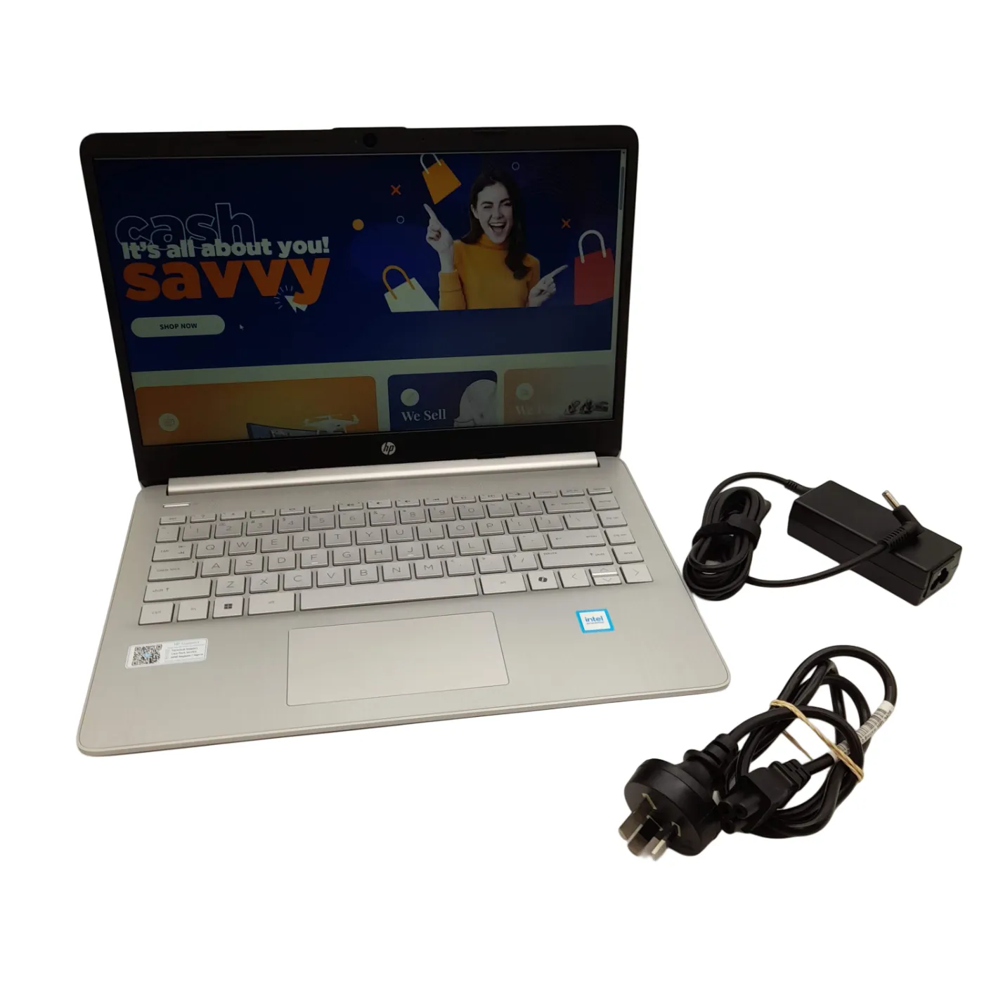 HP Laptop 14S-DQ6002TU 14-Inch 4GB RAM 128GB UFS Silver/Grey + Charger (WL 1418798)