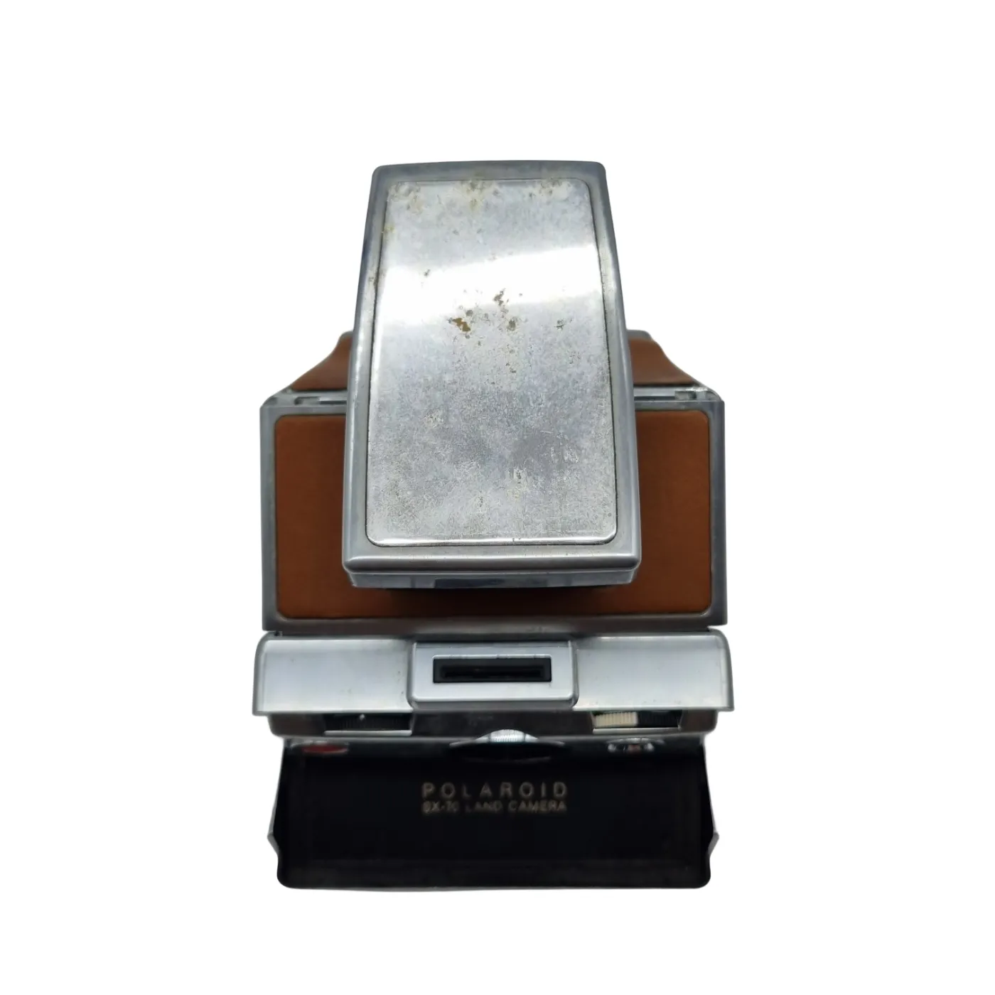 Polaroid SX-70 Instant Camera – Brown/Silver with Pouch (WR)