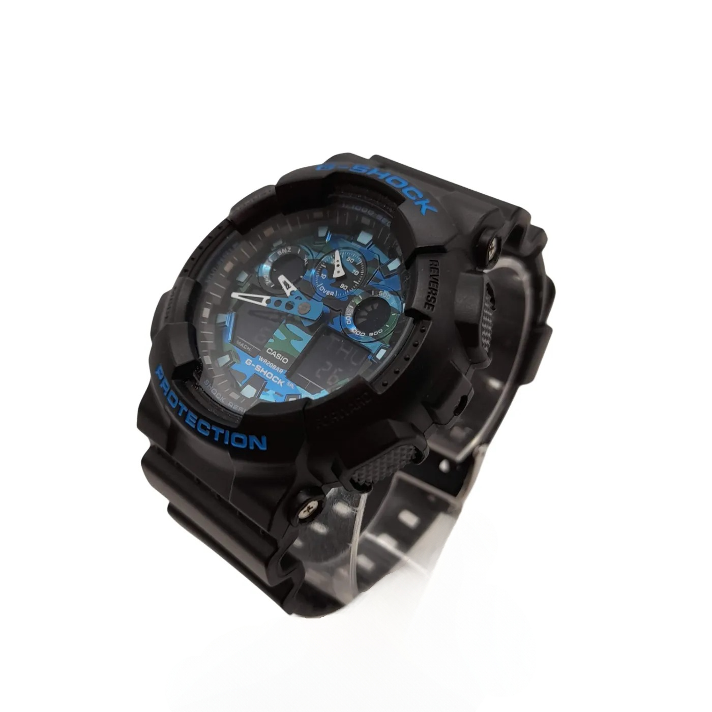 Casio G-Shock GA-100CB Black Blue Analogue Digital Watch (WL)