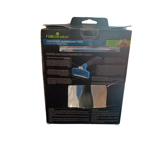 FURminator Undercoat deShedding Tool Packaging is Torn Wear and Tear to Packaging (lel)