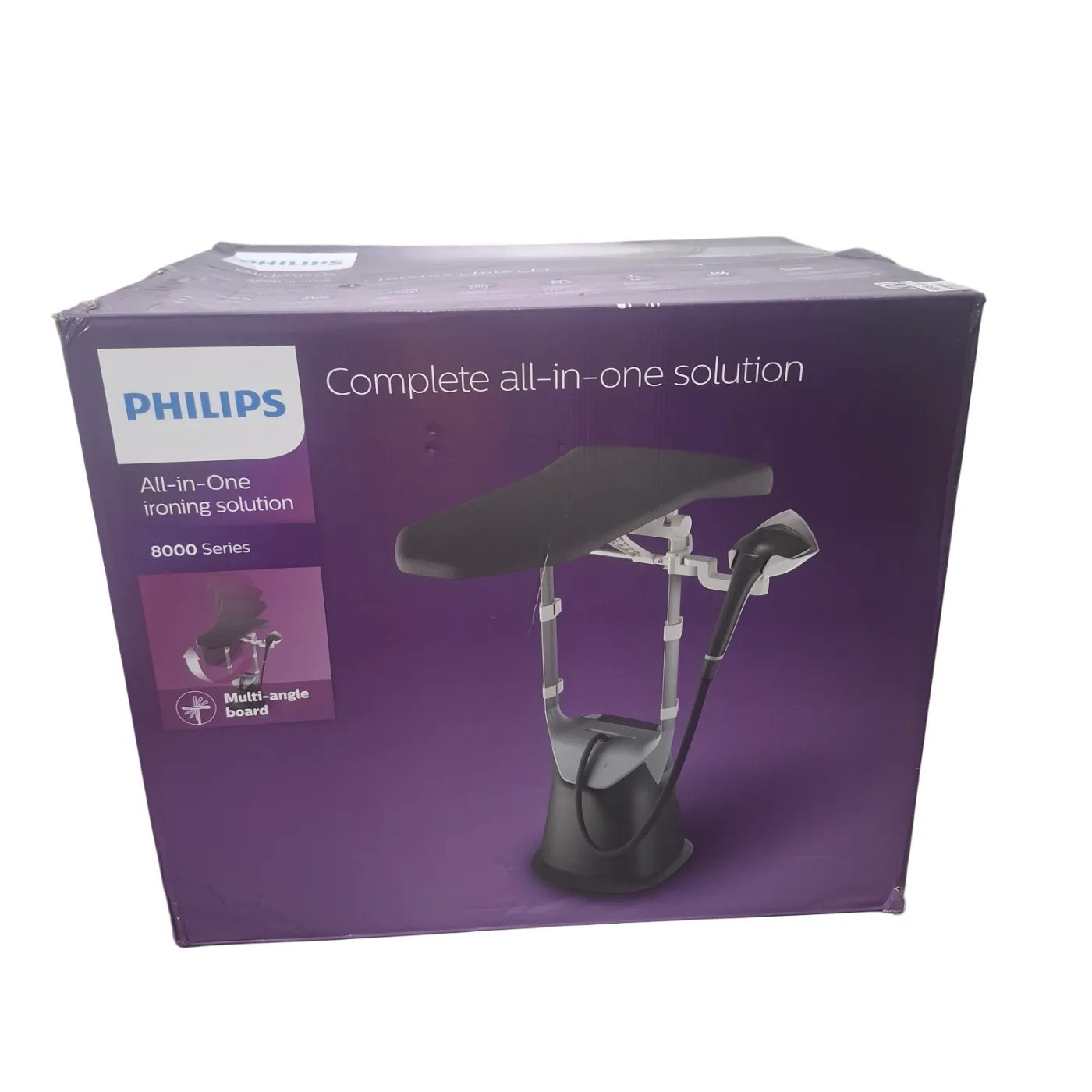 Philips All-in-One 8000 Series GC628 Iron & Ironing Board Like New In Box (WR 1369900)