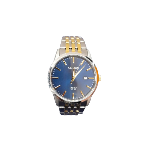 Citizen Men’s Two-Tone Analog Watch with Blue Dial and Metal Band (MR) (Great Condition)