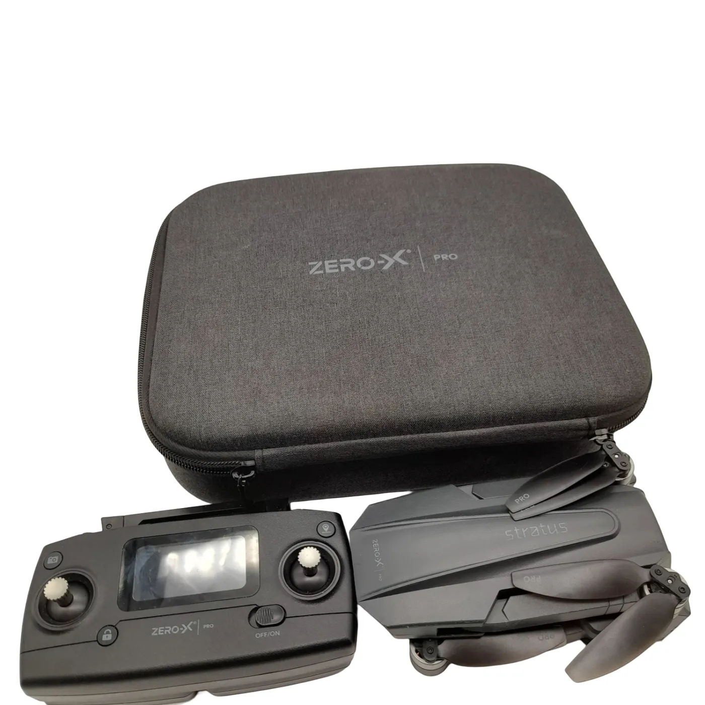 Zero-X Stratus 4K Foldable Drone Grey Black With Remote + Charger + Case +SD Card In Box (WL1424084)