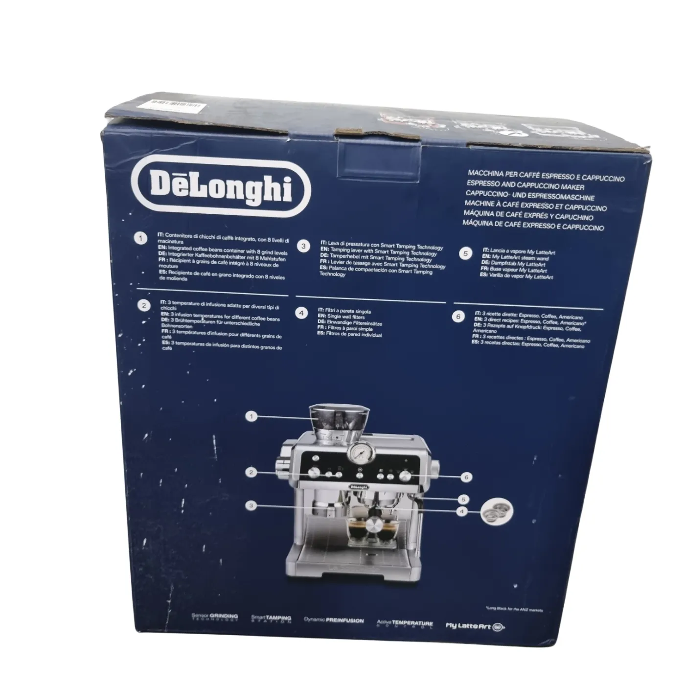DeLonghi Coffee Machine EC9355.BM with Milk Jug and Coffee Shot (WR 1363371)
