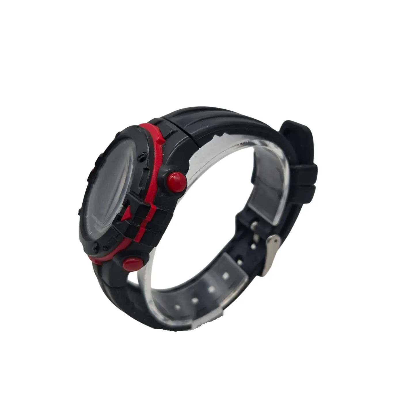 Lorus Mens Watch Black Rubber Band Digital Glass Round (WR 1418051)