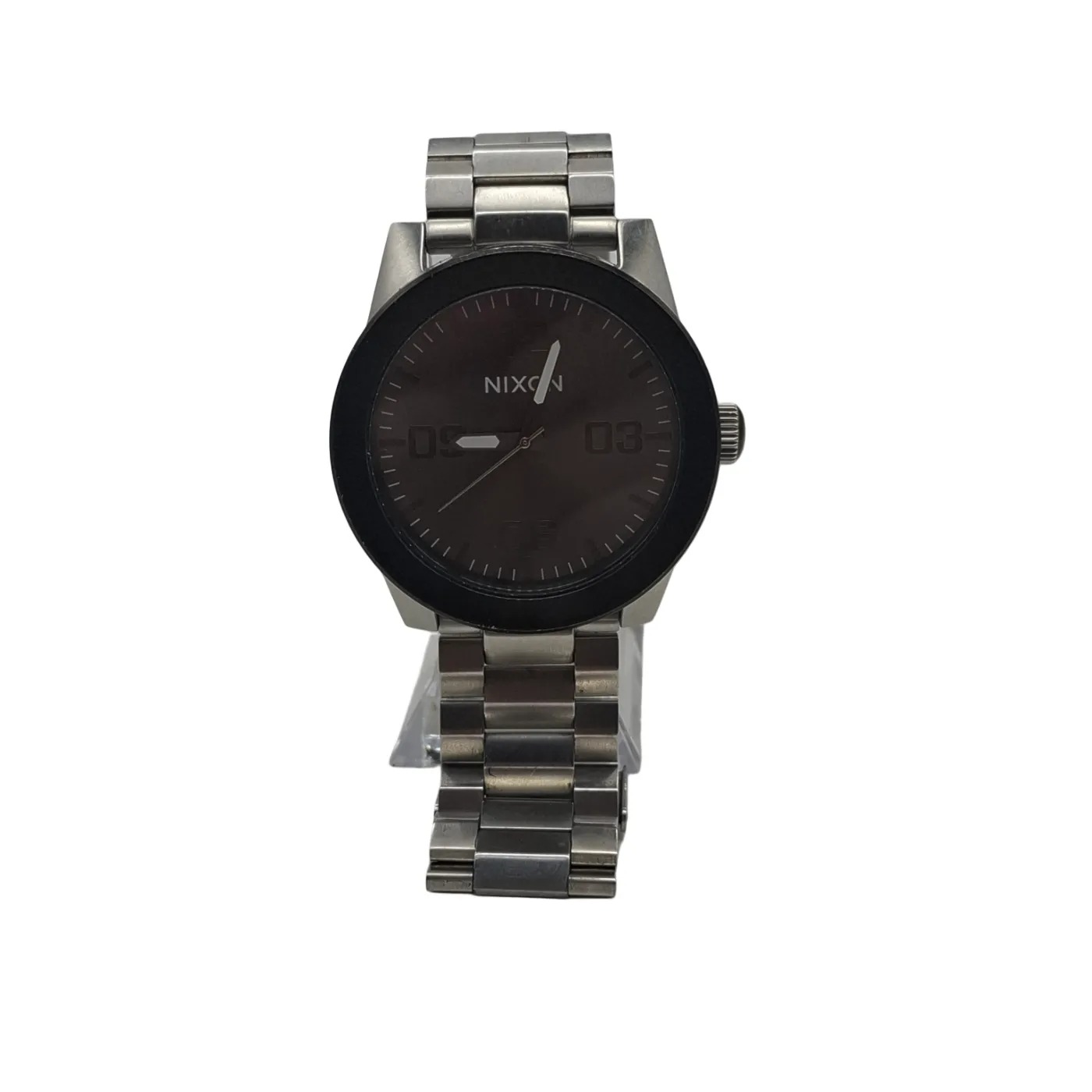 NXON Take Charge The Corp Men’s Silver Stainless Steel Analog Watch (WR 1416104)