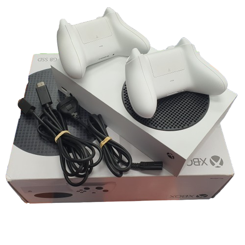 Microsoft Xbox Series S 512GB White Console (1883) with 2 Controllers (1427002) (MR)