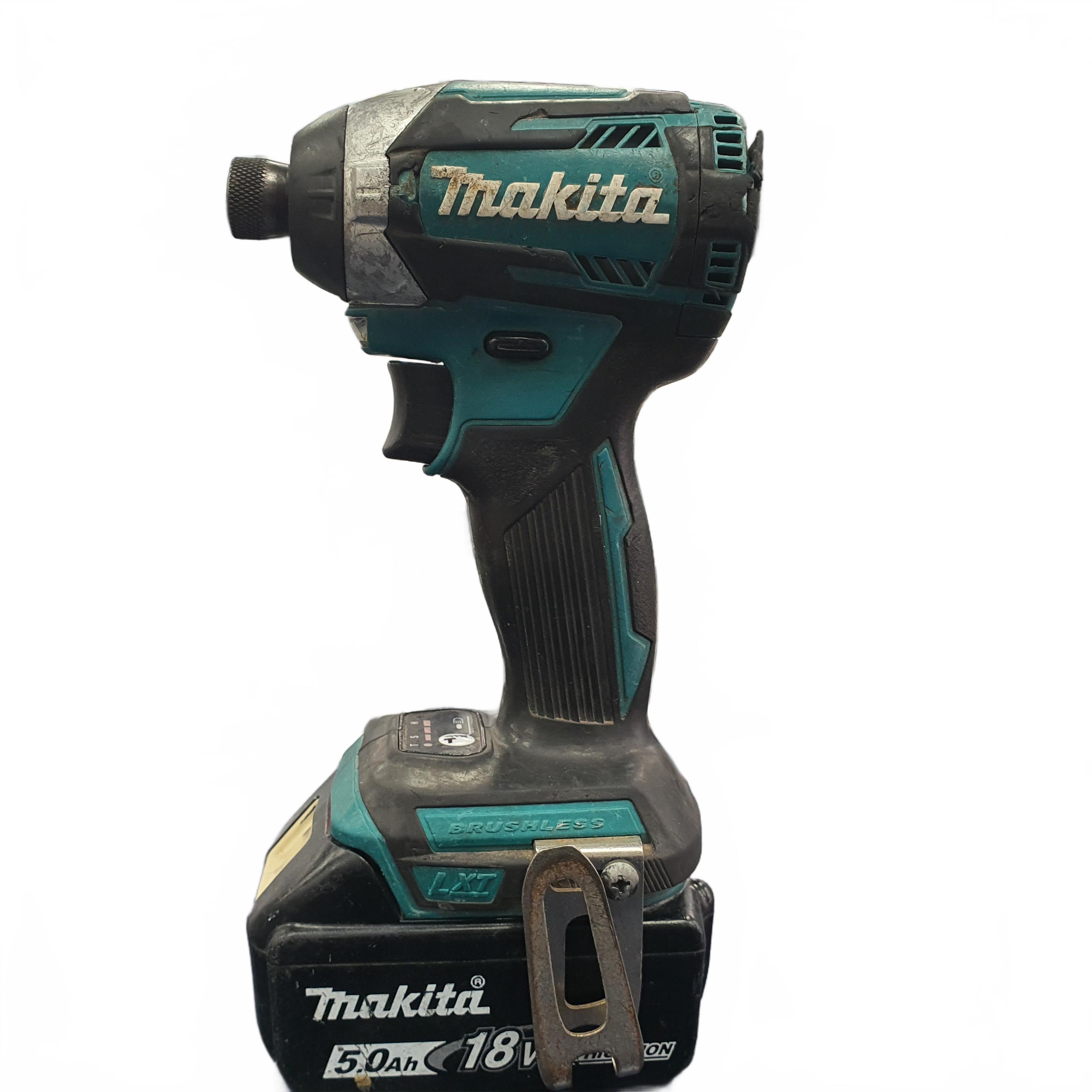 Makita Impact Drill DTD154 Blue With Battery **SECOND HAND** (MR1431153)