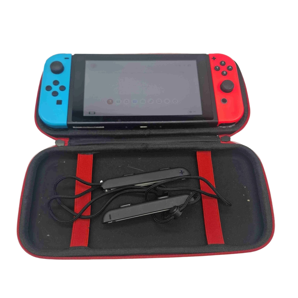 Nintendo Switch Console HAC-001 + Case + Joycon Wrist Straps *Scratched Screen* (WR 1432668)