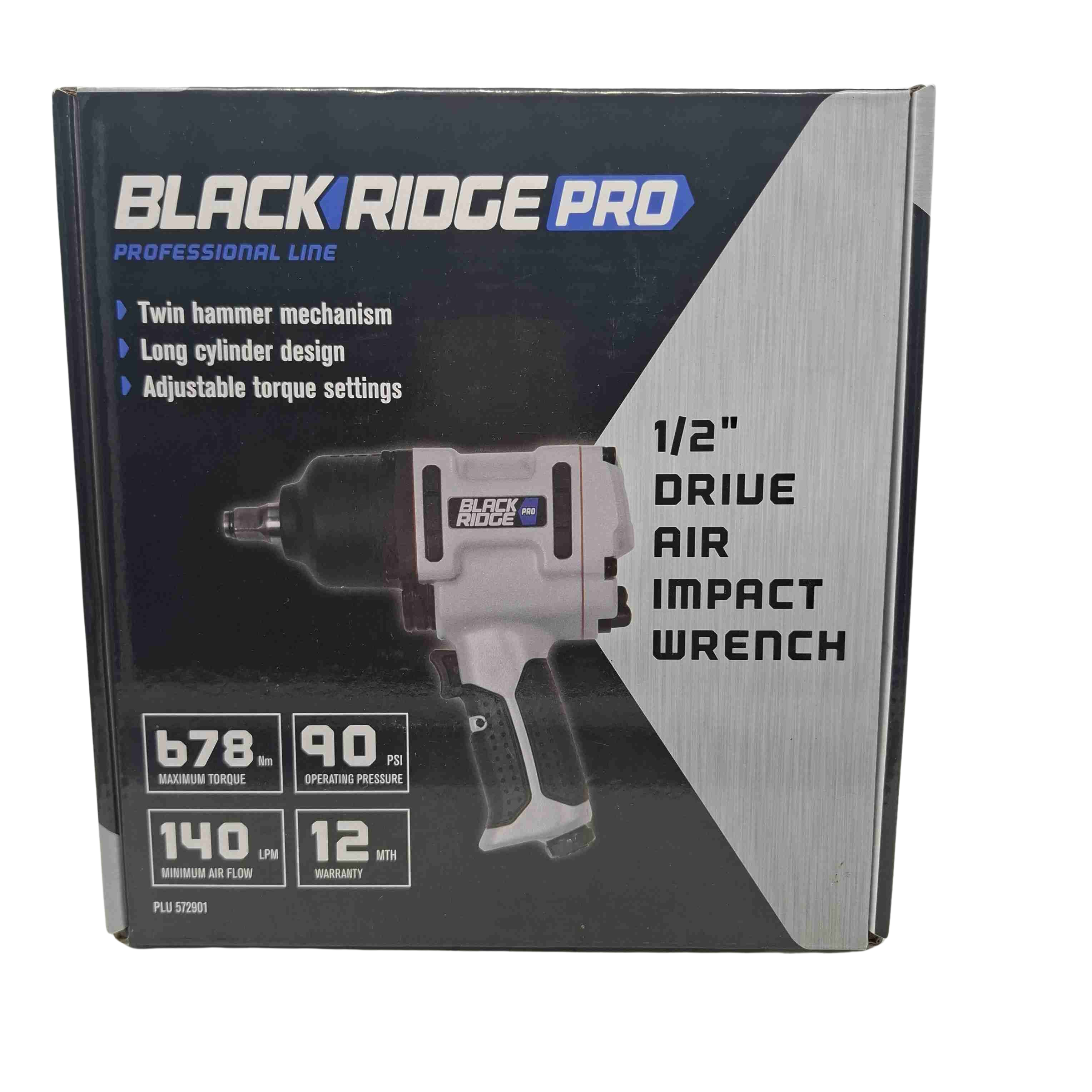 Black Ridge Pro 1/2 Inch Air Impact Wrench Grey (WR 1435540)