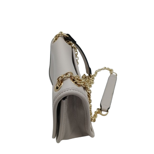 Ladies Nine West Saoirse Mini Convertible Crossbody Flap, Cement, Excellent USED Condition (CP 1383492)