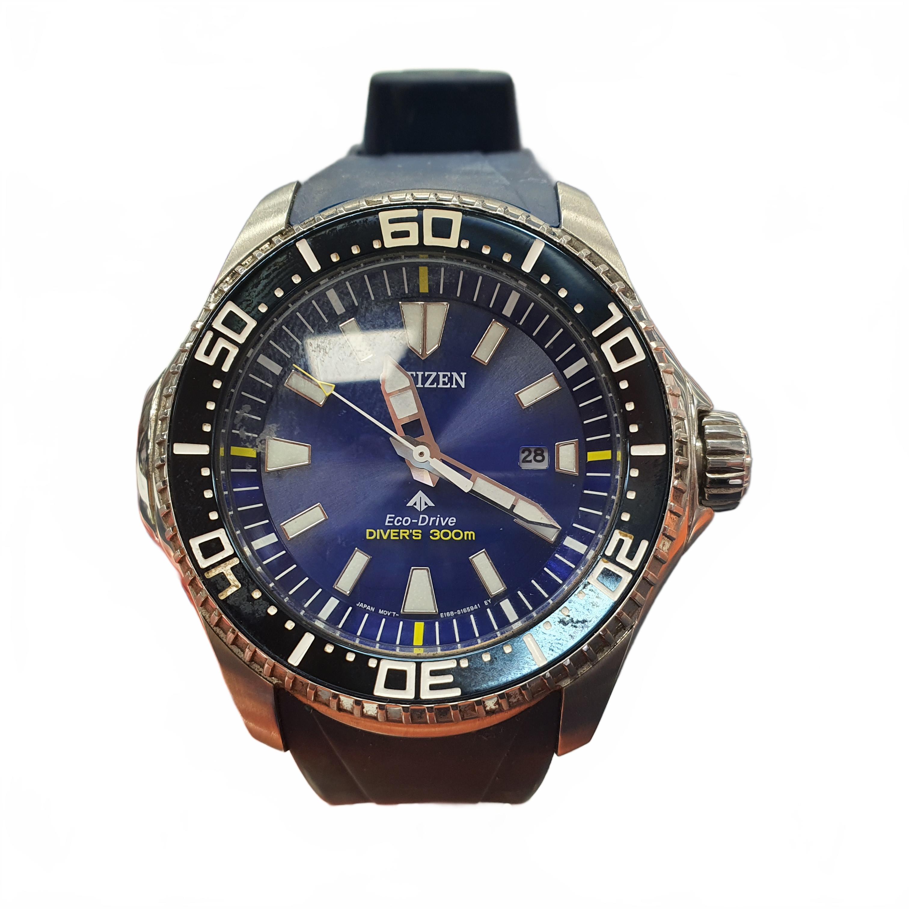 Citizen Promaster Eco-Drive BN0080-05L Blue Dial Divers Watch (MR)
