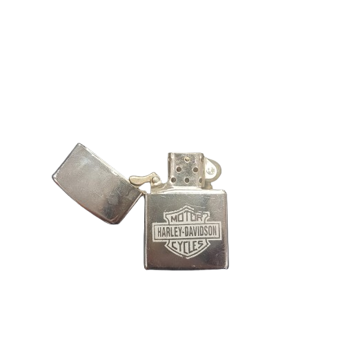Zippo Lighter Harley Davidson Silver Worn Logo (MR)