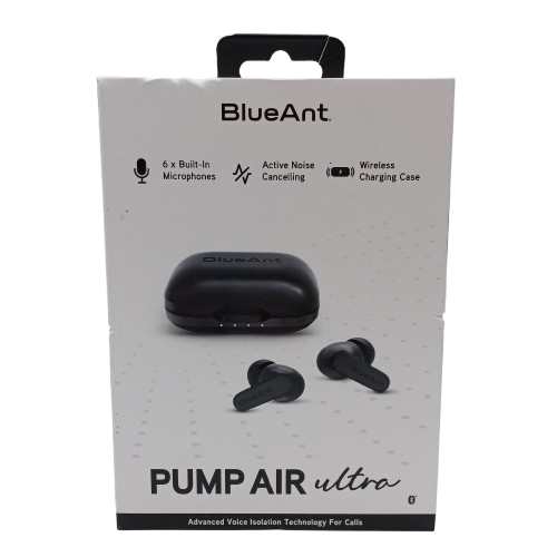 BlueAnt Pump Air Ultra True Wireless ANC Earbuds, Black, Like New FACTORY SEALED (CP 1375540)