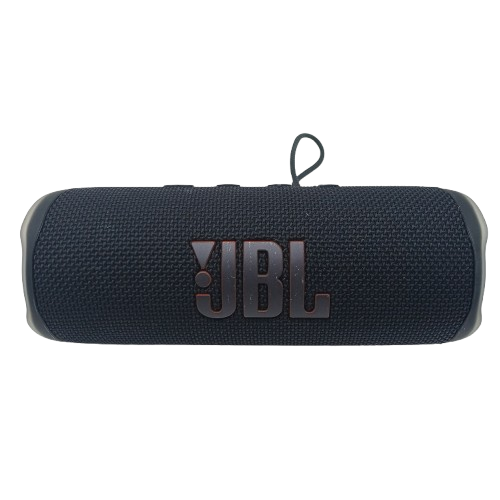 JBL Flip 6 Rechargeable Bluetooth Speaker, Black, Very Good USED Condition, Light Scuffing to Logo (CP)
