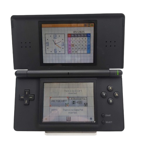 Nintendo DS LITE USG-001 Console, Black- With Stylus, 3rd Party Case, And Official Mains Charger, Very Good Condition