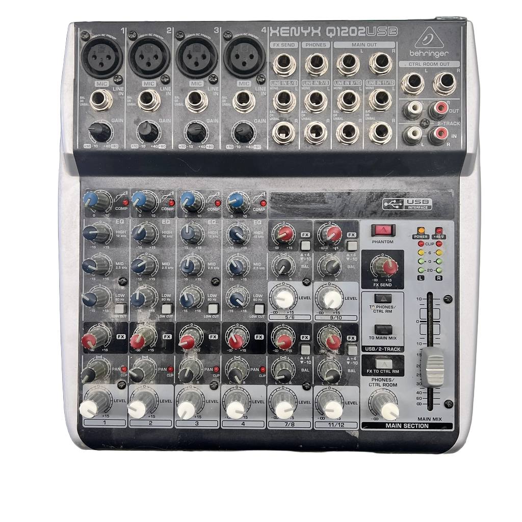 Behringer Xenyx Q1202USB 12-Input Mixer Grey (MK)