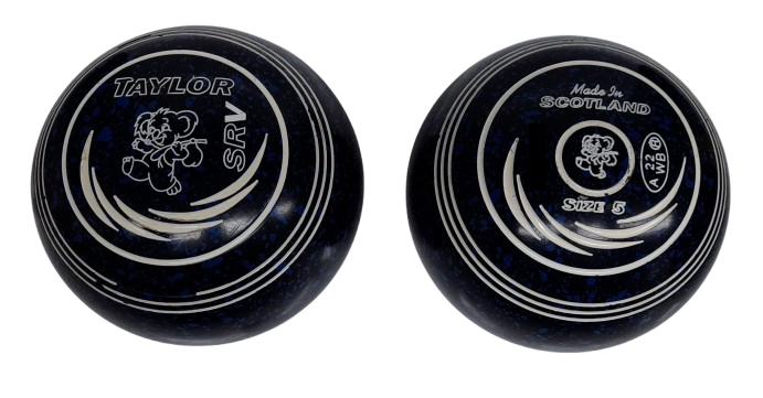 Taylor SRV Size 5 Custom Design Lawn Bowls Set of 2 with Carry Bag
