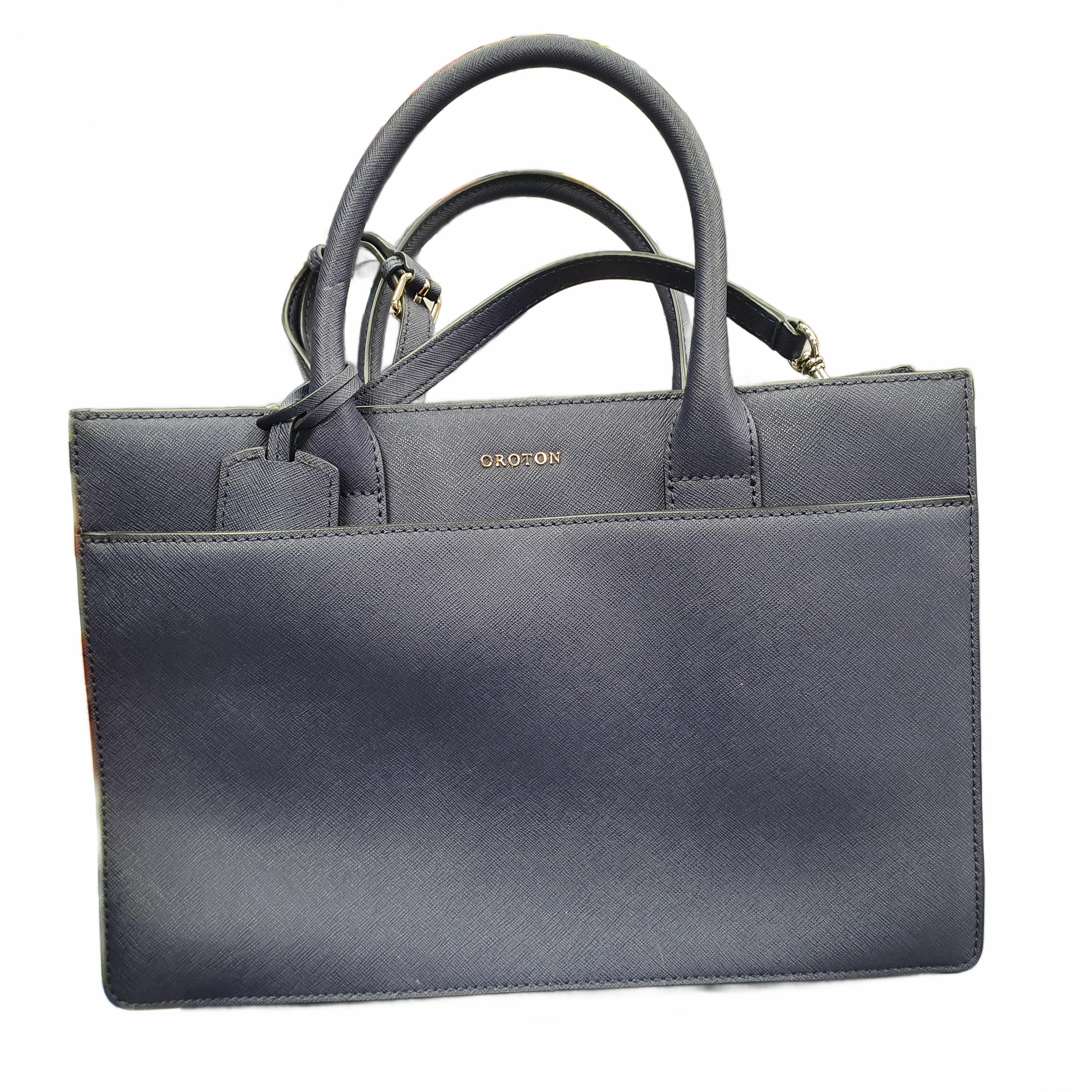 Oroton Navy Work Tote Bag (1426148) (MR)