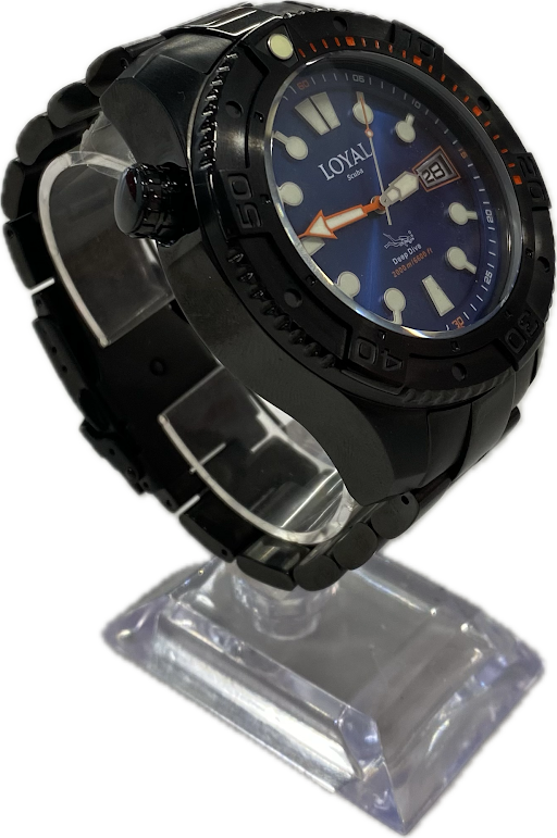Loyal Mens Black Steel Watch (NG)