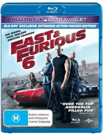 Fast and Furious 6 Blu Ray + Ultraviolet – Very Good Condition