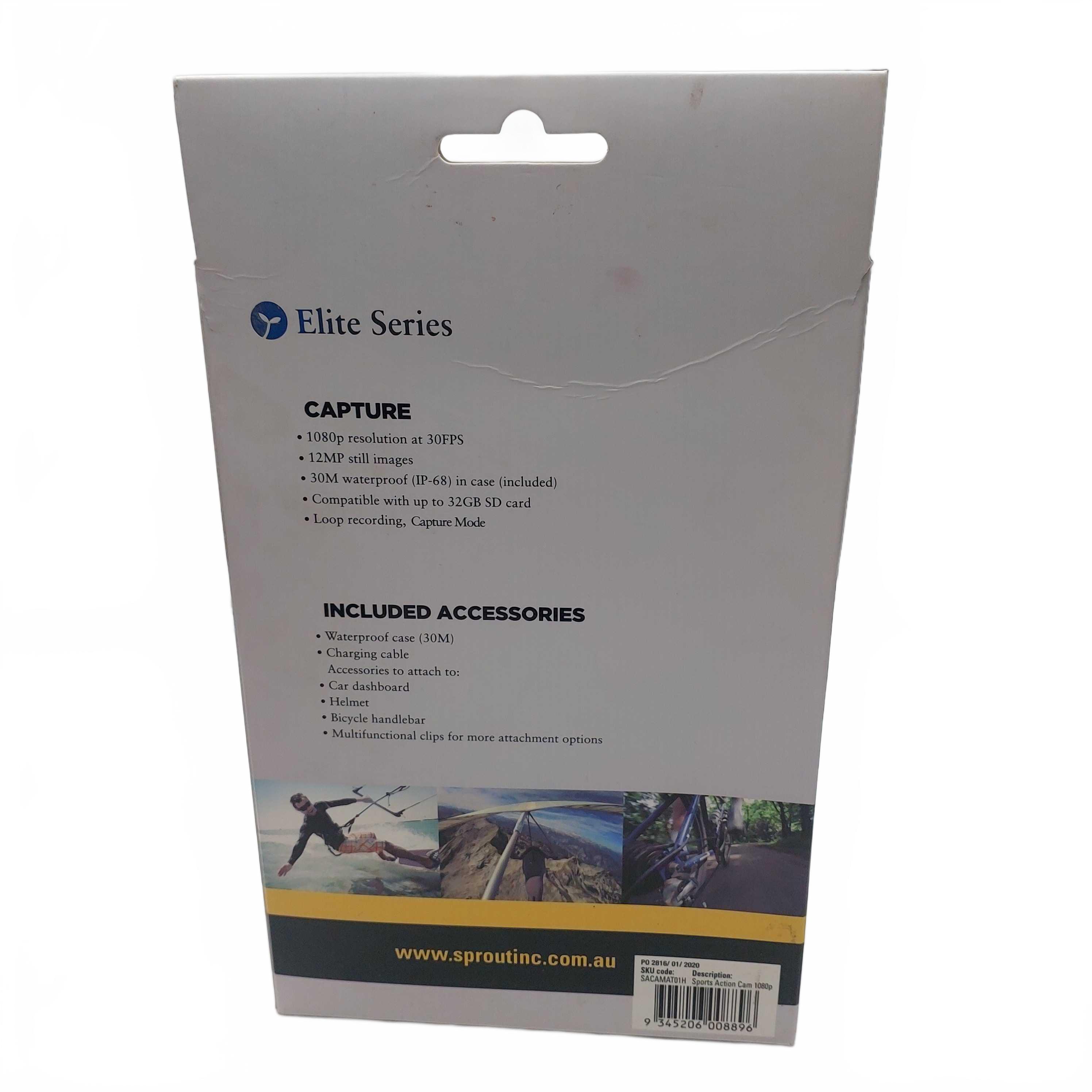 Sprout Entry Level Sports Action Camera Black SACAMAT01H (GB1425859)