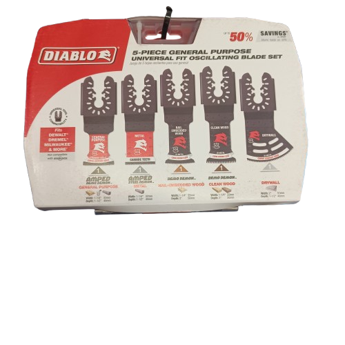 Diablo 5-Piece General Purpose Universal Fit Oscillating Blade Set