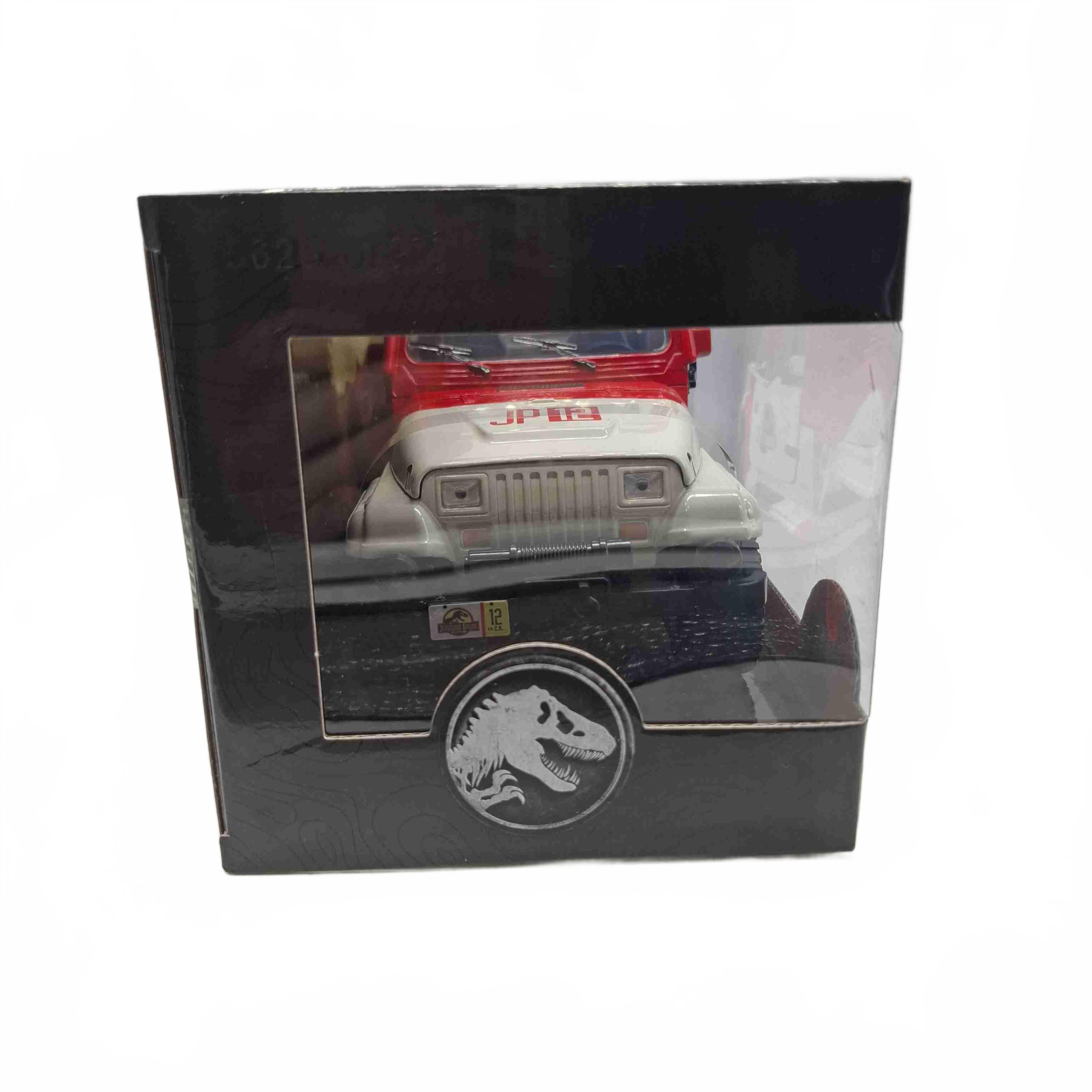 Jurassic World Die Cast Car Jeep Wrangler Red White In Box (WR1428548)