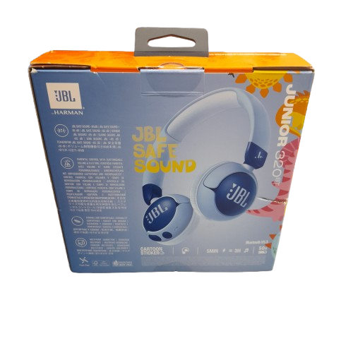 JBL Junior 320BT Wireless Bluetooth On-Ear Headphones Blue (LN)
