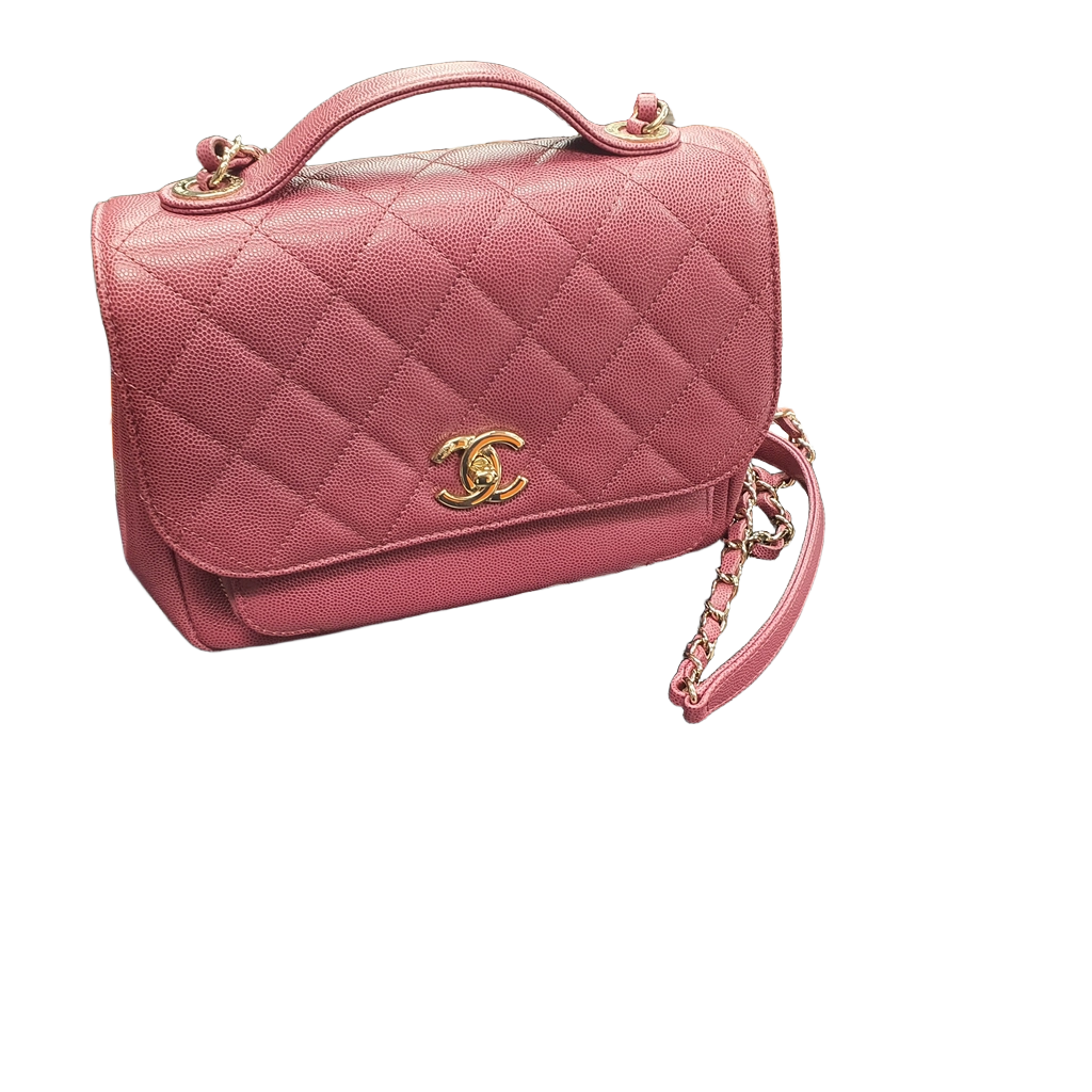 Chanel Medium Business Affinity Flap Bag Pink Caviar Leather (1435617) (MR)