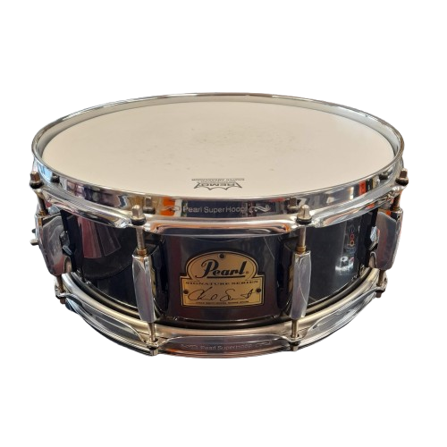 Pearl Chad Smith Signature Snare Drum 14″ x 5″ Black Nickel-Plated Steel (CS061642) (GE)