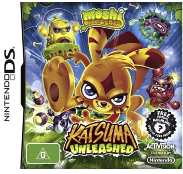 Moshi Monsters Katsuma  Unleashed Nintendo DS Game Cartridge Only  Good Condition (CP-1353445)