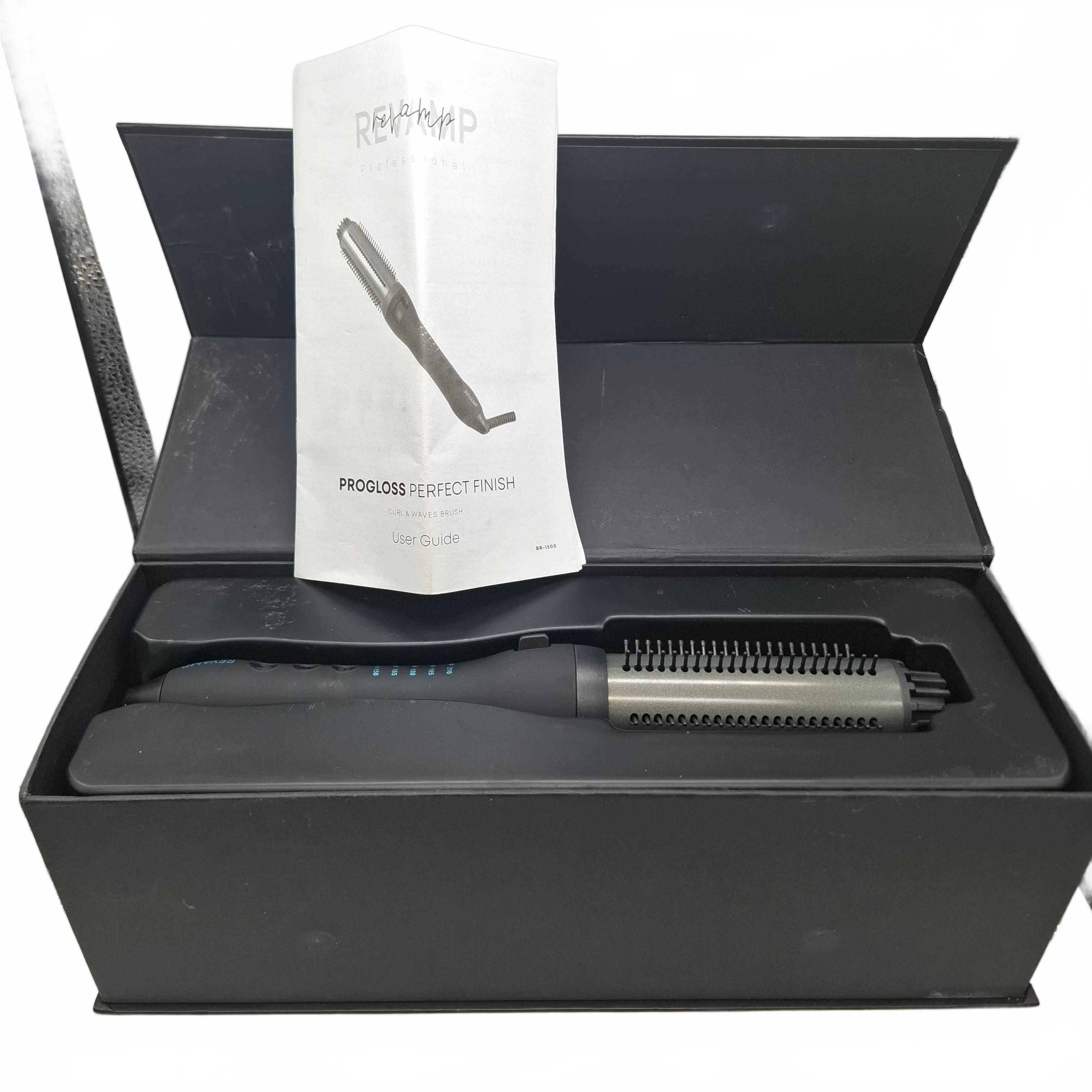 Revamp Progloss Perfect Finish Hot Styling Brush BR-1500 + Box *UK Wall Plug* (WR 1424914)