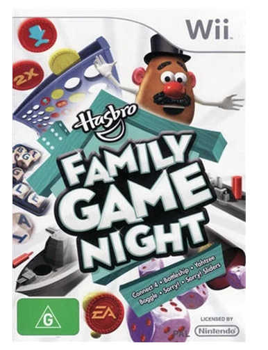 Hasbro Family Game Night Nintendo Wii Game Good Condition With Manual (CP)