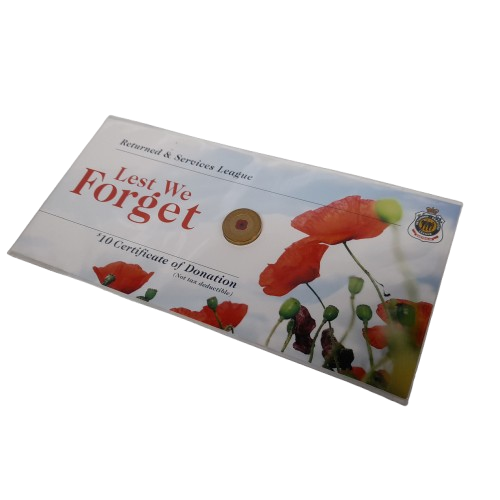 Royal Australian Mint 2012 Australian RSL Red Poppy Lest We Forget $2 Collectable Coin in Packet (MR)
