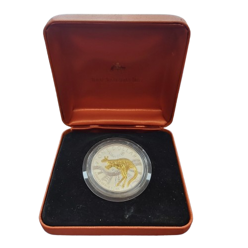 Royal Australian Mint 2003 $1 Kangaroo – Australia’s First Selective Gold Plated Coin