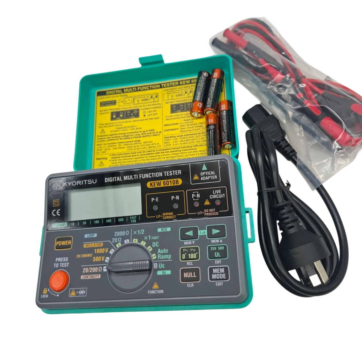 Kyoritsu 5 in 1 Multi Tester KEW6010B + Case + Tester Leads (WR)