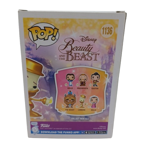 Funko Pop! Vinyl Beauty + The Beast 30th Anniversary #1136 Lumiere Very Good Condition With Box (LE 1351776)