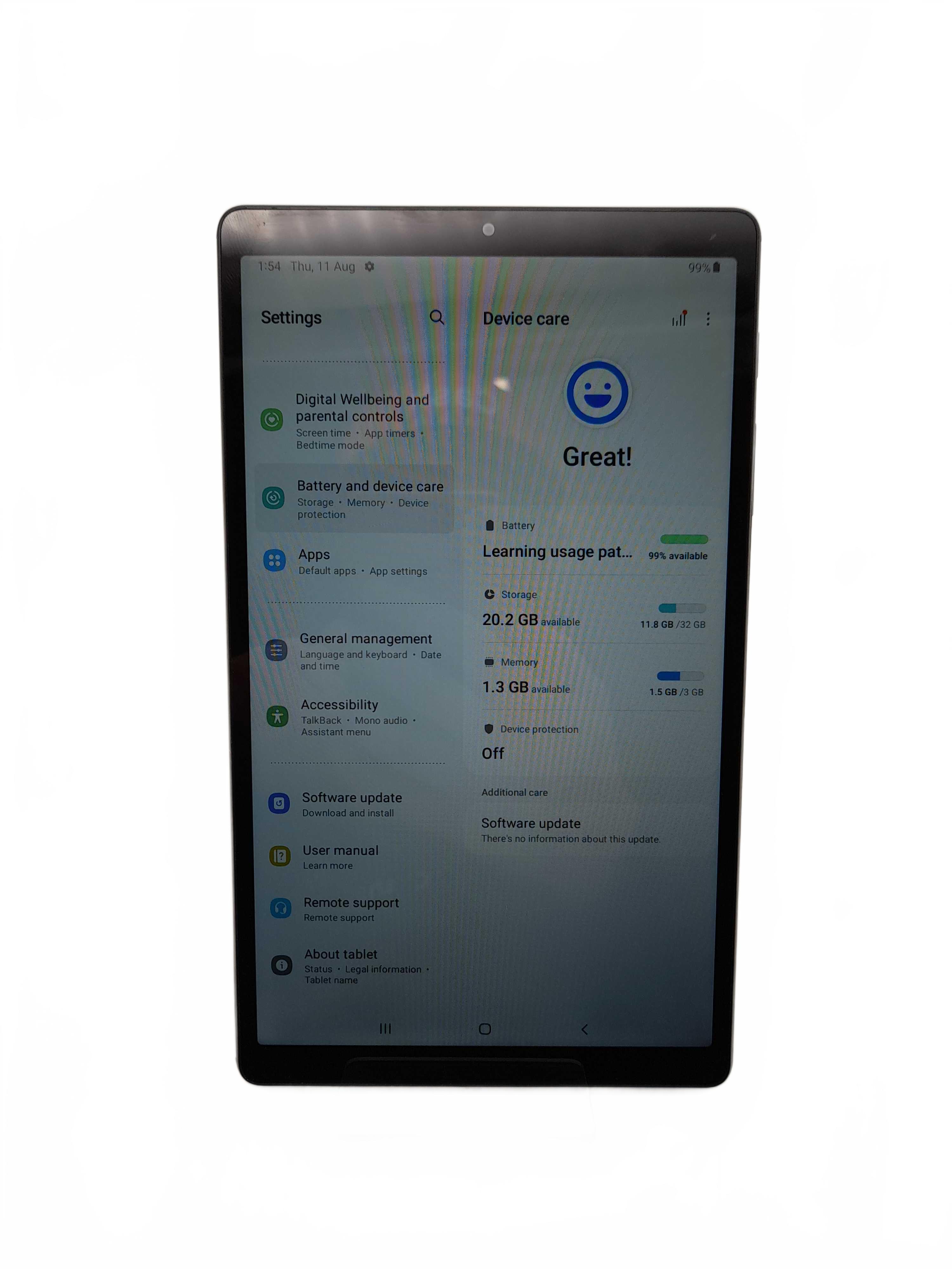Samsung Galaxy Tab A7 Lite SM-T220 32GB Silver/Grey Great Working Condition (WL1430314)