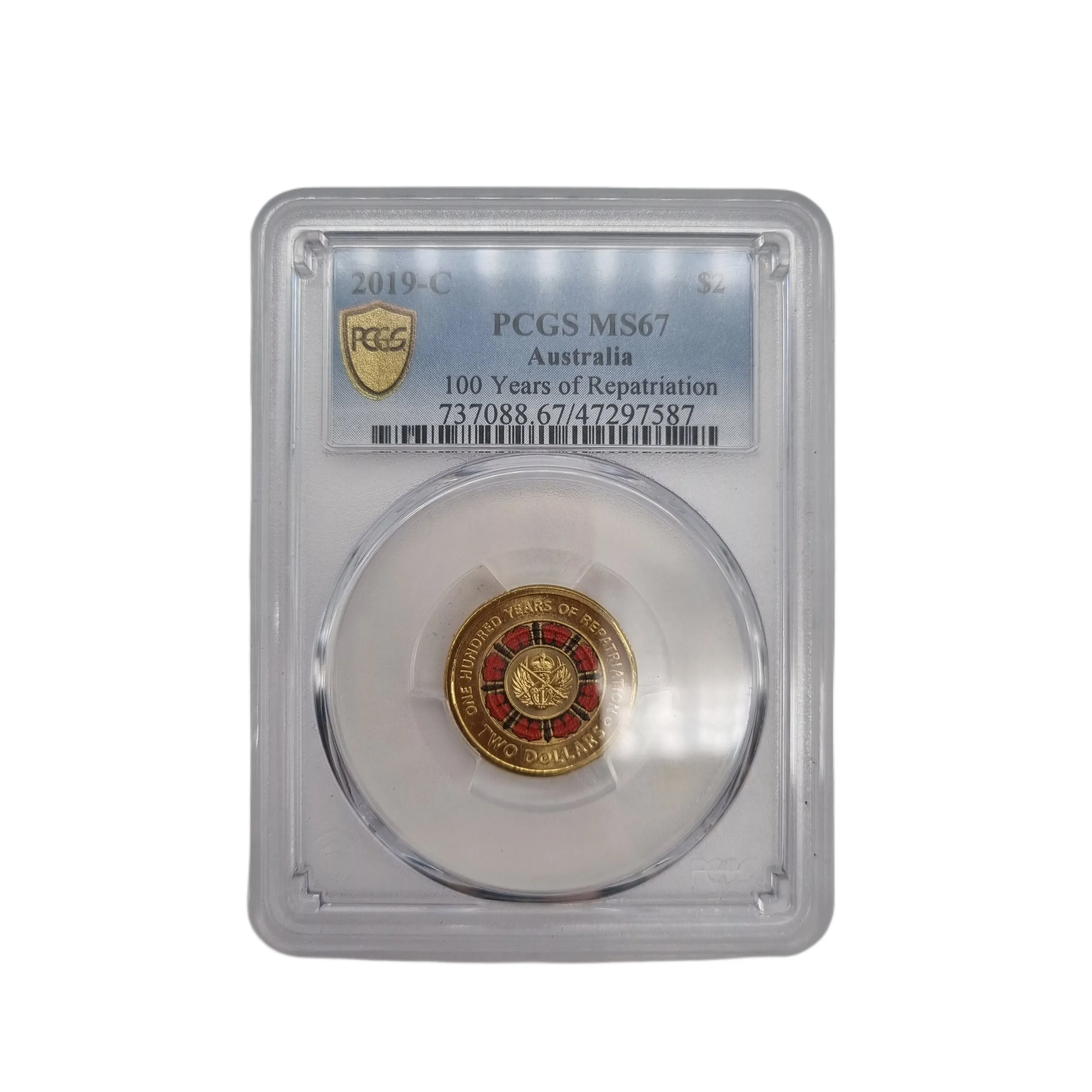 Australia 2019 C Mintmark Repatriation $2 Coin PCGS MS67