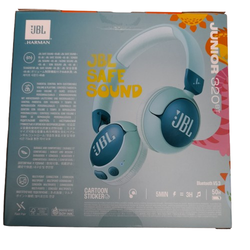 Jbl Junior 320Bt Wireless On-Ear Kids Headphones Blue (LN)