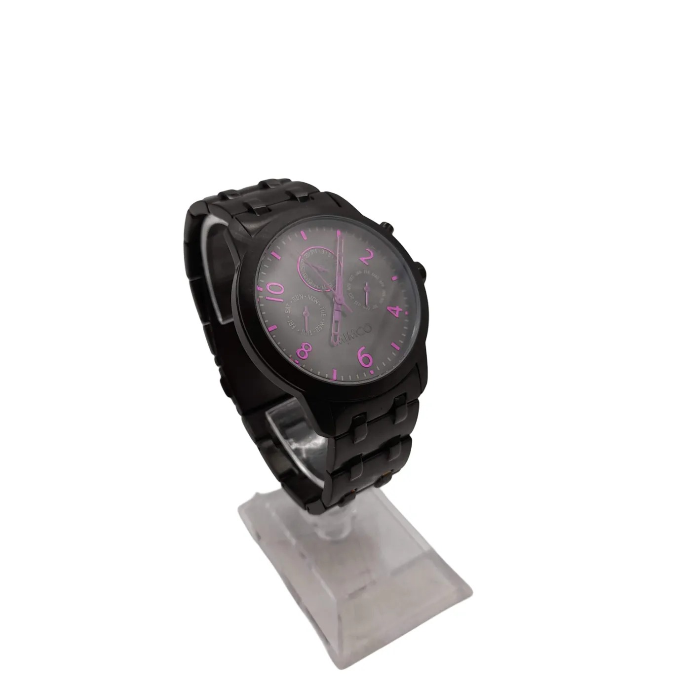 Mimco Timepeace Black and Purple Colourway Watch with Box (WL1417371)