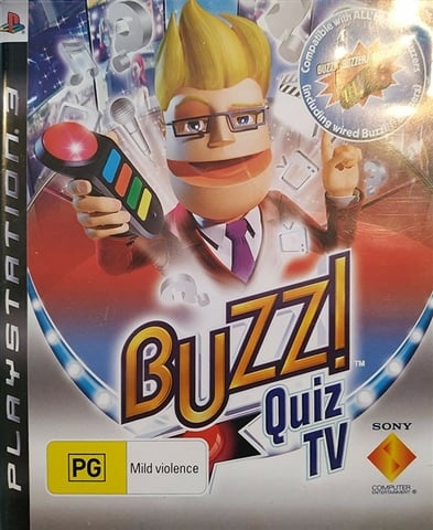 Buzz! Quiz TV (No Buzzers) Playstation 3 Game Good Condition, With Manual (GE)