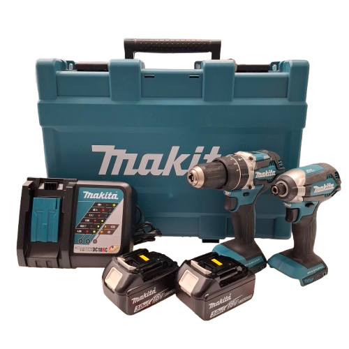 Makita 18V Brushless 2-Piece Combo Kit DLX2180MX Hammer Drill & Impact Driver with 2 × 4.0Ah Batteries, Charger & Hard Case (JN)